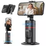 Auto Tracking Treppiede Smartphone, Estensibile Supporto per Telefono Cellulare con Funzione di AI Tracciamento 360°del Viso e Telecomando