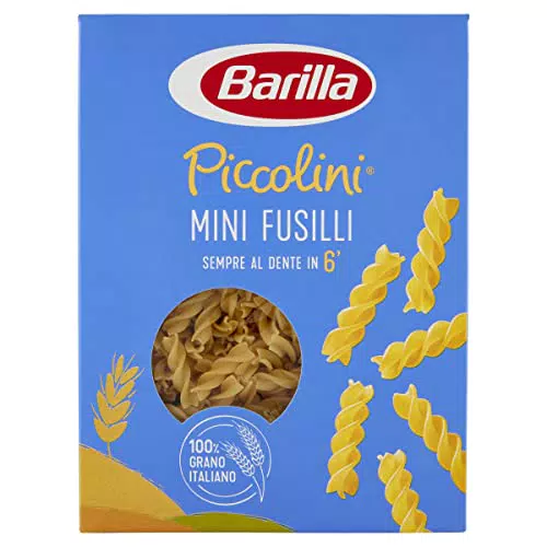 Barilla Pasta Mini Fusilli Piccolini, Pasta Corta di Semola di Grano Duro 100% Italiano