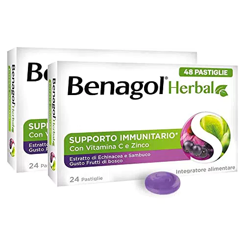 Benagol Herbal Gusto Frutti Di Bosco, Integratore Alimentare