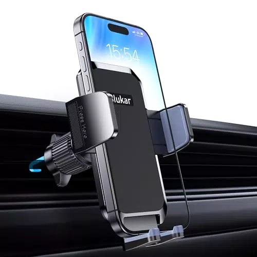 Blukar Porta Cellulare Auto, Supporto Telefono Auto Bocchette dell'Aria con Upgrated Clip e Operare con Una Sola Mano