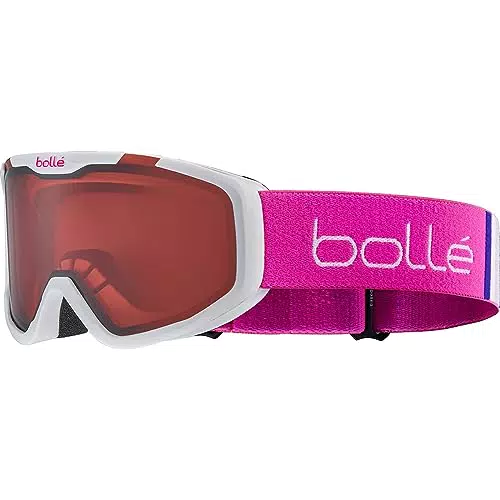 bollé, ROCKET White & Pink Matte, Vermillon Cat 2, Occhiali da sci