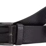 Calvin Klein Cintura Uomo 3.0 cm Cintura in Pelle, Nero