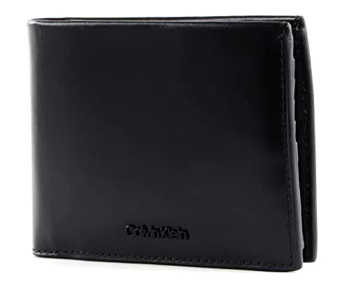 Calvin Klein Portafoglio Uomo Ck Median Trifold 10 CC Coin Piccolo