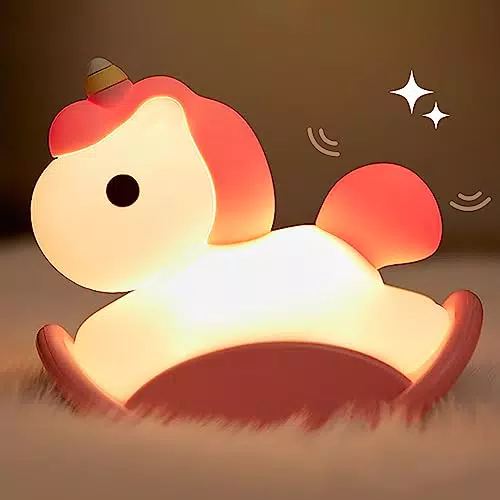 Carastek Luce Notturna Bambini, Lampada Comodino Dimmerabile Silicone