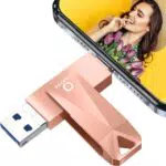 Chiavetta USB 128GB Memoria per iPhone iPad 4 in 1 Memory Stick Flash Pen Drive per Dispositivi con iOS Android Micro USB Smartphone Tablet Tipo C Porta