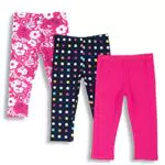 Chicco set di leggings stile capri in cotone, fucsia, 6 anni (pacco da 3)
