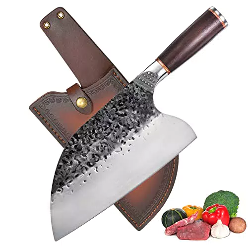 Coltello da Cuoco Mannaia Giapponese Professionale da Serbo Disosso Macellaio Cucina
