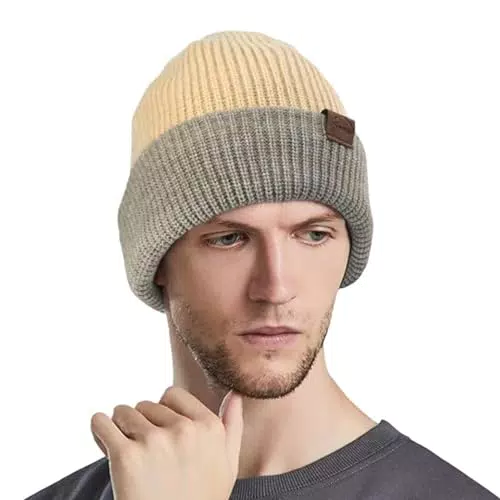 crazy bean Cappello Uomo Donna Invernali Berretto in Maglia Morbido per Natale Cuffia con Doppio Strato Cappello Lavorato a Maglia per Sport