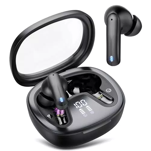 Cuffie Bluetooth, Auricolari Bluetooth 5.3 con 4 ENC HD Mic