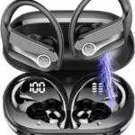 Auricolari bluetooth senza fili con custodia di ricarica, nero