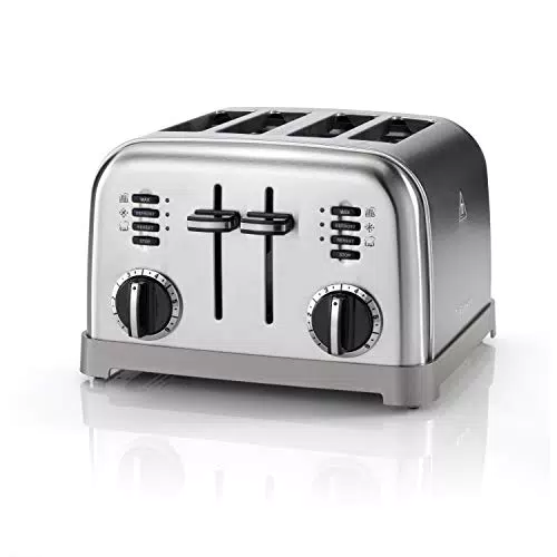 Cuisinart CPT180E Tostapane 4 fette, Acciaio inox, Funzione Bagel