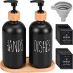 Dispenser di Sapone da 500 ml, 2pz Sapone doccia Dispenser in Vetro