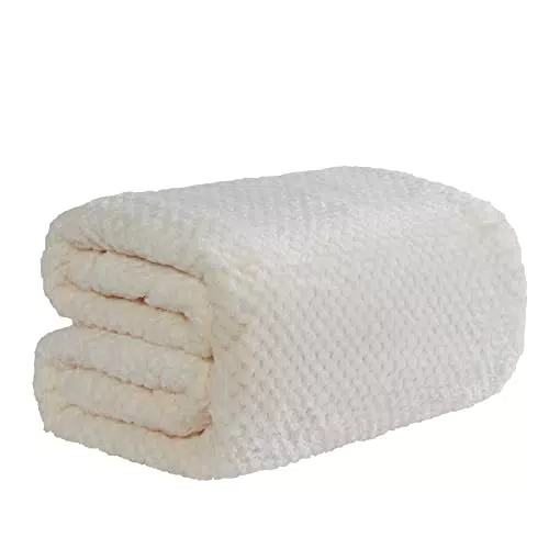 Dreamscene copridivano Waffle Visone Calda di Lusso Divano Letto soffice Coperta 200 x 240 cm Crema
