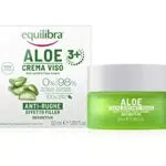 Equilibra Viso, Aloe Crema Viso Anti-Rughe, Crema Viso Effetto Filler a Base di Aloe Vera e Aloe 3+