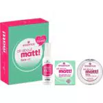 essence all about matt! - Set con cipria opacizzante, salviette sebo assorbenti e spray fissante