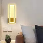 Euroshine Applique Led da Parete Interno Oro, 16W Lampada da Parete Decorative Mordern
