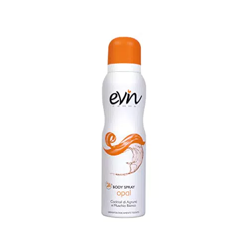 EVIN FEMME, Deodorante Donna Spray Opal, Fragranza Cocktail di Agrumi e Muschio Bianco