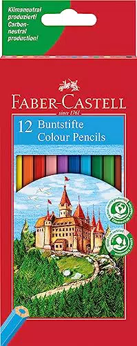 FABER-CASTELL 537660 - Set di 12 matite esagonali, multicolore
