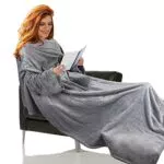 Faburo Coperta con maniche, portatile, con maniche, in pile super pile