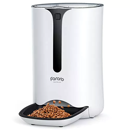 Faroro 7L Distributore Automatico Cibo Gatti, Dispenser Cibo Gatti con Timer e Registrazione Vocale 10S