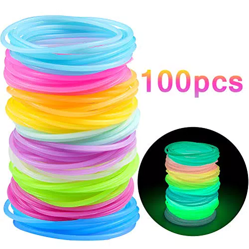 Elastici per Capelli che si illuminano al buio, 100 pezzi