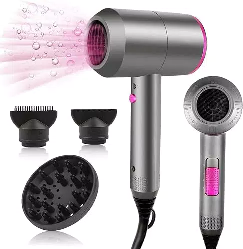 Faszin Asciugacapelli 2000W con Motore AC, Phon Capelli Professionale con 3 Impostazioni di Temperatura
