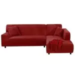 FIGOOO Copridivano con Penisola Elasticizzato di Sinistra Destra Copridivano Angolare Antigraffio Universale Spandex Fodere per Divano con Chaise Lounge a Forma di L 