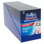 Finish Sale per lavastoviglie, Additivo per Lavastoviglie in cristalli di Sale per proteggere dal calcare e dalle macchie d'acqua