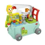 Fisher-Price - Ridi e Impara Camper 3-in-1, Giocattolo a Spinta per Primi Passi e Centro attività Musicale