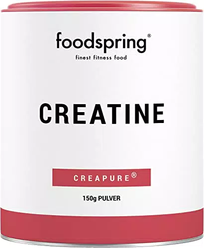 foodspring Creatina in polvere, 150 g, creatina monoidrato pura per la crescita muscolare