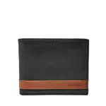 Fossil Portafoglio da Uomo Quinn - 100% Pelle Bifold Nero