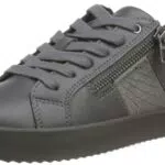 Geox D Blomiee E, Scarpe da Ginnastica, Grigio Scuro
