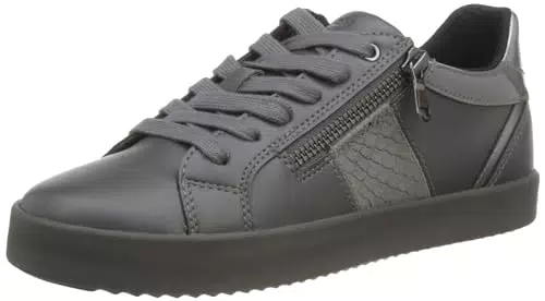Geox D Blomiee E, Scarpe da Ginnastica, Grigio Scuro