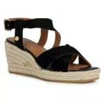 Geox D Panarea, Sandali espadrillas Donna, Nero