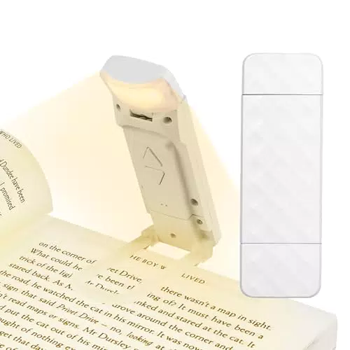 Glovios 2PCS Luce da Lettura Libri a Letto, LED Portatile Lampada da Lettura Ricaricabile con Clip
