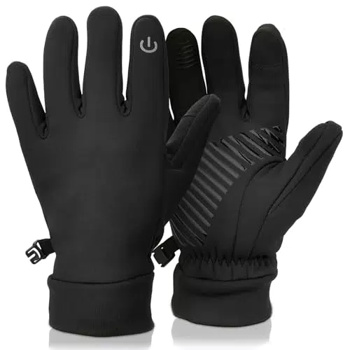 Guanti Invernali Termici Touch Screen Antivento Guanti Sportivi per Bambino Guanti da Ciclismo da Bambini Antiscivolo Impermeabili Guanti Ciclismo Unisex con Fodera Pile Anti-neve Antiscivolo