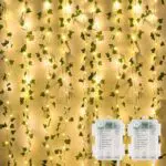 GuKKK 2 Pezzo Ghirlanda di edera artificiale Luci a corda