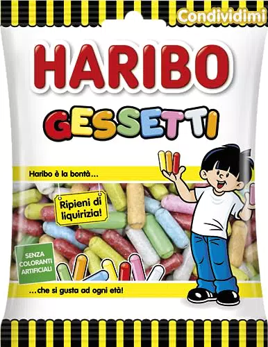 Haribo Gessetti, Caramelle Confettate Con Ripieno Morbido