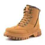 Hitmars Stivali Invernali Donna Scarpe da Neve Stringati Pelliccia Caldo Snow Boots Scarponcini Caviglia Stivaletti Piatto Outdoor Ankle Boots Marrone-10 36