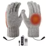 Holres Guanti Riscaldati USB Dita Intere Dita Guanti Caldi Guanti a Mano Riscaldati a Maglia per Uomo e Donna Temperatura Regolabile Mani Invernali Laptop Guanto per Interni o Esterni