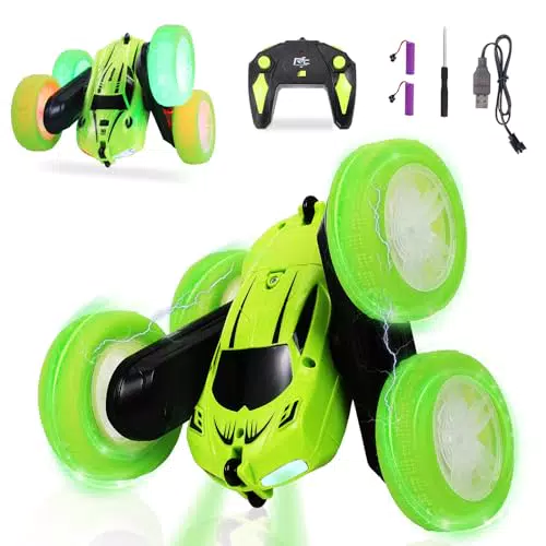 icyant Remote Control Auto con spray, Dinosaur RC Autote giocattoli a 360 ° rotante 4WD OFF RACING RC Auto RC con musica e fari a LED per camion Giochi per ragazzi Girls Girl Età 3+