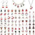 Kalolary 84 Pezzi Ciondoli di Natale Charm, Ciondoli Dorati Assortiti per Natale Fiocco di Neve Pupazzo Albero Cappello Collana Braccialetto Orecchini Creazione Decorazione Artigianale Fai Da Te