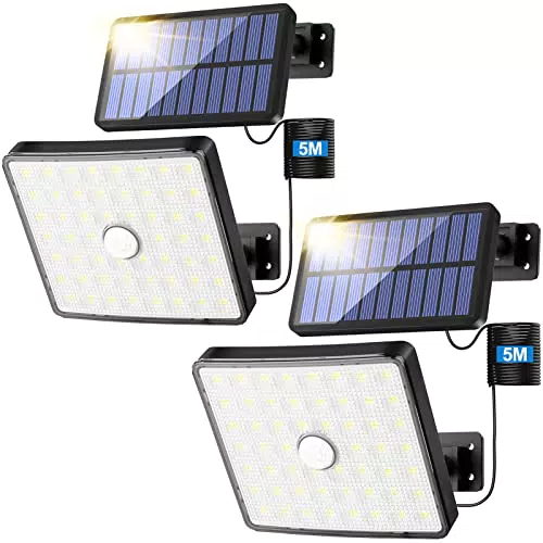 KERNOWO Lampada solare per esterni, 54 LED lampada solare da esterno con sensore di movimento