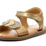Kickers Dyastar, Sandali Bambina, Bronzo Leopardato