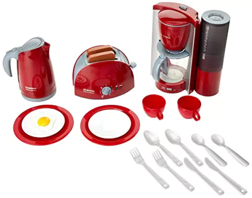 Klein Theo 9564 Set per la Prima Colazione, Set da Cucina Composto da tostapane