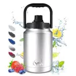 KollyKolla Borraccia Termica 2 Litri, Grande Bottiglia Acqua in Acciaio Inox 1900ml