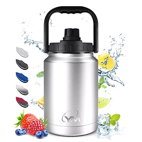KollyKolla Borraccia Termica 2 Litri, Grande Bottiglia Acqua in Acciaio Inox 1900ml