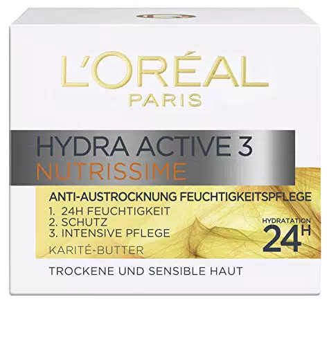L' Oreal Paris Crema Giorno Hydra Active 3 nutris SIME Idratante Crema Viso 50 M