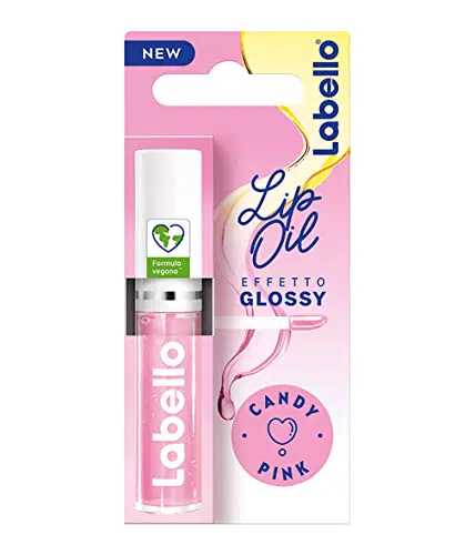 Labello Lip Oil Effetto Glossy Labbra, Candy Pink