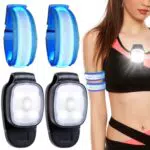 Leikurvo 2 pezzi LED clip lampade: 3 modalità USB ricaricabile clip luce da corsa con cinturino a LED